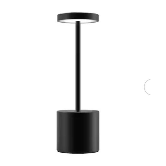Black LED Touch Table Lamp Wireless Rechargeable w/ Dimmer 10.25 in - Picture 8 of 8